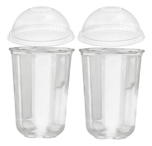 Vasos Pet 16 Oz - En U - Para Frappe Con Tapa Domo C/ 100pz