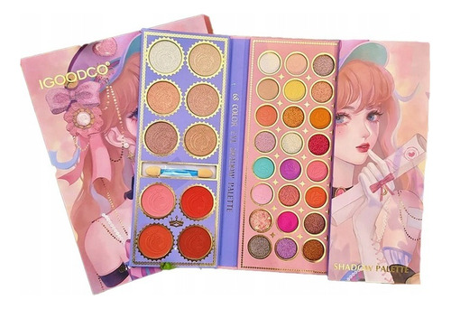 Paleta De Sombras 62 Tonos Mate + Set 10 Brochas, Maquillaje Mate