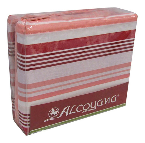 Imagen 3 de 5 de Juego Sabanas 1½ Plazas Alcoyana Strip Estampada 132 Hilos