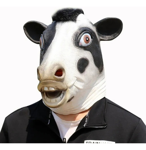 Xj Mascara Cabeza Caballo Vacas Latex Halloween Disfraz