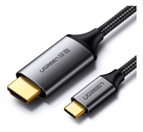 Ugreen Mm142 Cabo Micro Usb Tipo C Para Hdmi Preto