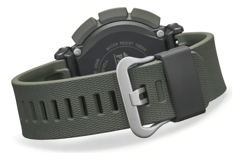 Reloj Casio Pro Trek Solar Digital Para Hombre Correa Verde Bisel Negro Fondo Negro
