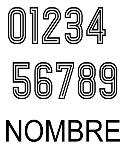 Numero Para Estampar En Vinilo Para Camiseta Deportivas Negro Xl