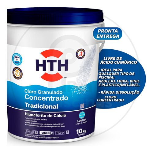 Produto Piscina Hth Tradicional Concentrado Granulado 10k