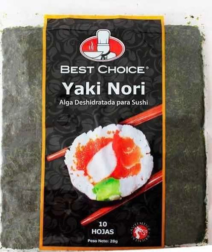 Alga Deshidratada Para Sushi Best Choice 10 Hojas X 28 G