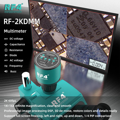 Camara Con Multimetro Microscopio Rf4 Rf-2kdmm