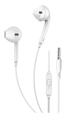 10 Audifonos Alambricos Manos Libres Con Microfono Blanco
