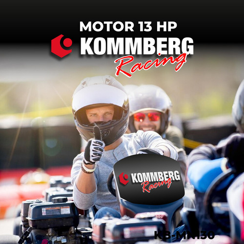 Motor 13 Hp Kommberg 3600 Rpm Horizontal Nafta Arranque Manual Kb-mn130 Agro Karting Combustible 6 L
