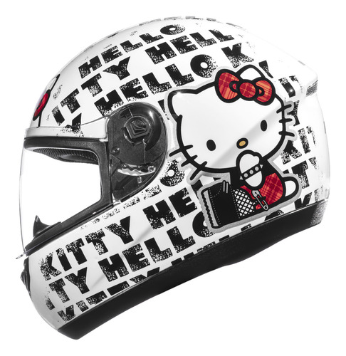 Capacete Peels Spike Hk Punk Branco/preto Hello Kitty Nf