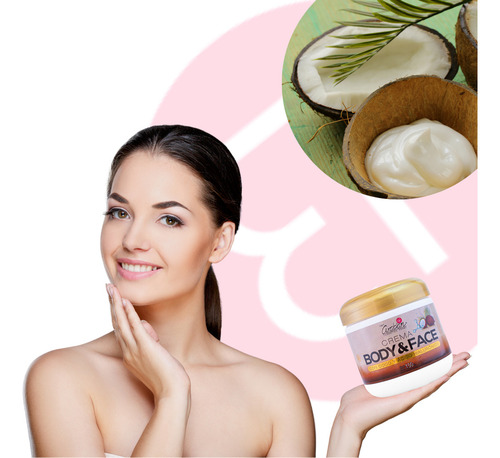 Crema Corporal Cara Cuerpo Con Coco, Acido Hialurónico
