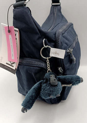 Kipling Bolso Gabbie S Chica Crossbody Mujer Original Blue Bleu 2 Liso Plata Azul Oscuro