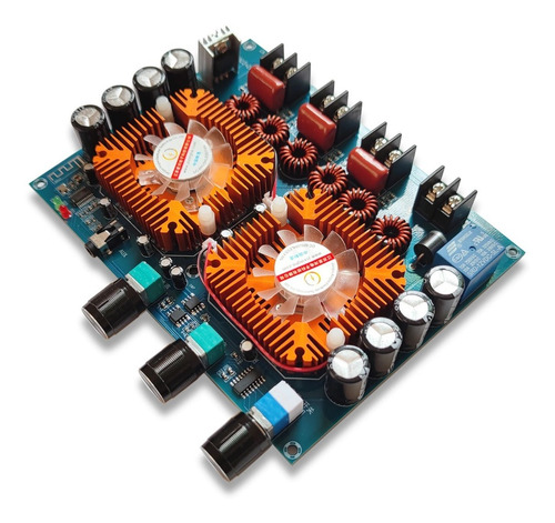 Imagen 1 de 9 de Amplificador 160+160+220w 2.1 - Bt 5.0 + Aux - Tda7498e X 2