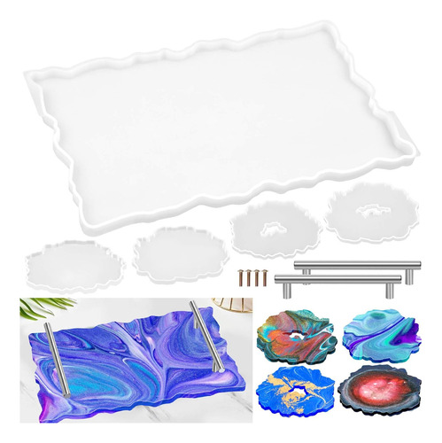 Moldes Para Bandejas De Resina Moldes De Posavasos Con Asas