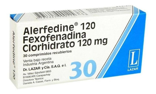 Alerfedine 120 Mg 30 Comprimidos
