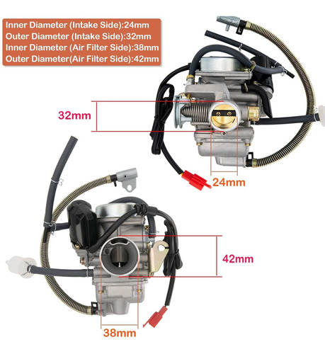Carburador Cc Para Tiempo Ciclomotor Atv Alto Rendimiento In