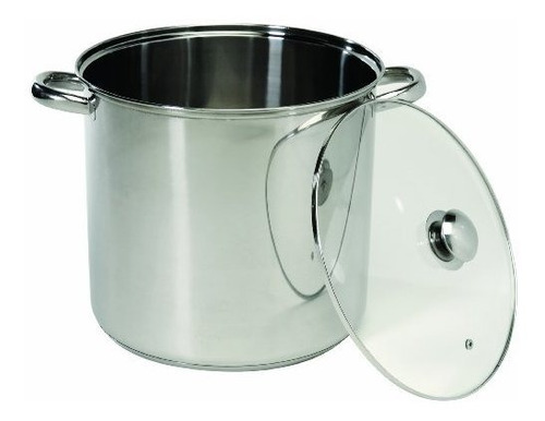 Excelsteel Olla Con Encapsulado Base, 12 Cuartos, De Plata.