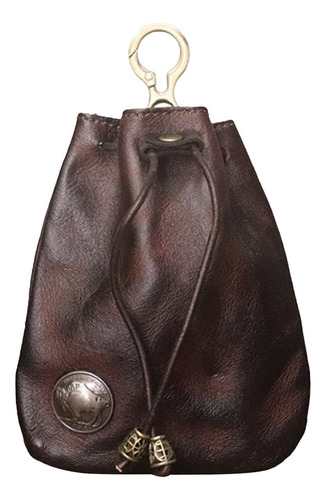 Monedero Piel Vaca,bolsa Llaves Portátil,monedero Con Cordón