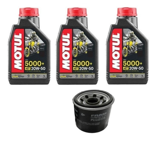 Kit Troca Óleo E Filtro Shadow 750 Motul 5000+ 20w50