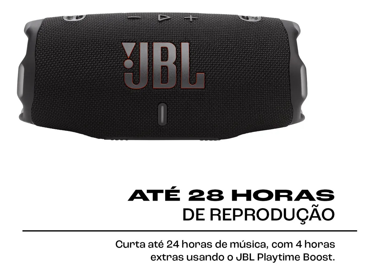 Caixa De Som Jbl Charge 6 Bluetooth Preto Original · foto 3
