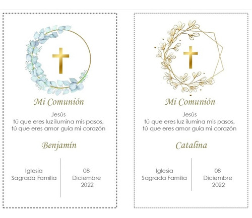 Kit Imprimible Tarjeta, Estampita, Confirmación, Comunión