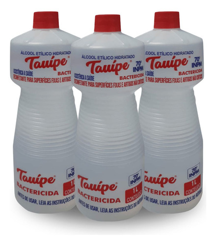 Kit 3 Desinfetante Liquido 70% Eficaz Contra Germes 1l