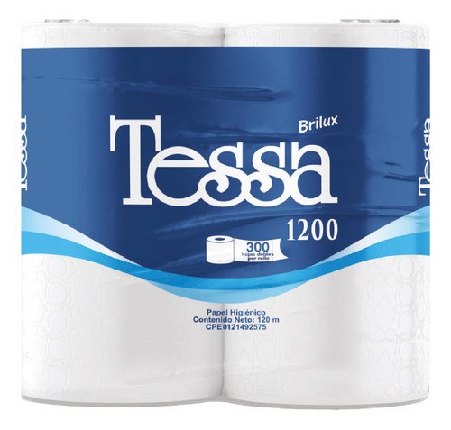 Papel Higiénico Tessa 1200 Bulto 12 Paquetes 48 Rollos
