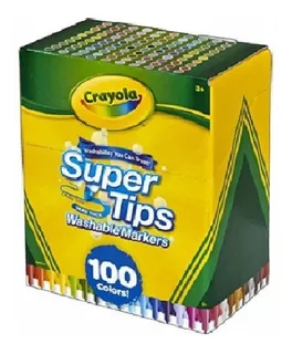 Crayola Supertips 100 Plumones Conico Niños Y Jóvenes Italy