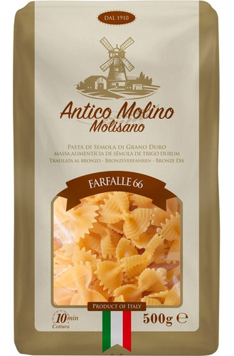 Massa Farfalle Italiana Antico Molino Macarrão 500g | MercadoLivre