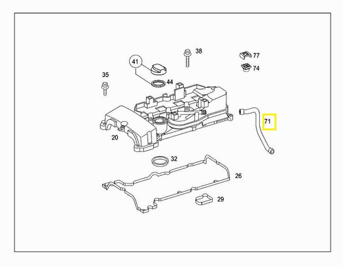 Manguera Respiracion Filtro Mercedes C230 E200 02-08 * Safe