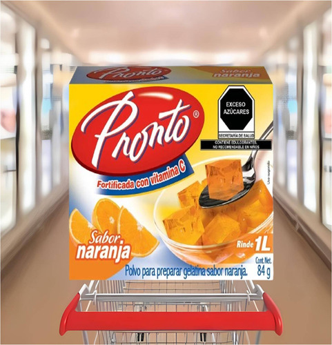 Pronto 3 Gelatinas De Agua Sabor Naranja Con Vitamina C Wow