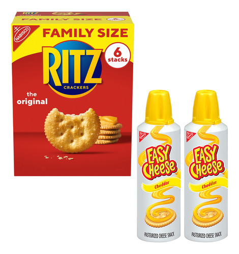 Ritz Original Crackers And Easy Cheese Cheddar Snack Paquete