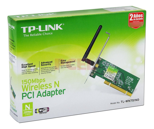 Placa De Red Wifi Pci Tp-link 150mbps Low Profile