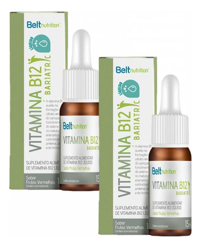 2x Belt B12 Bariatric Líquida- 15 Ml- Frutas Vermelhas