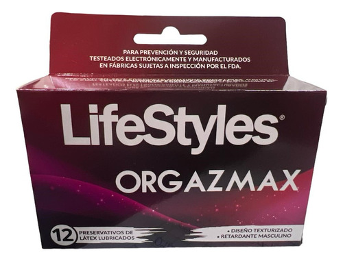 Preservativo Orgazmax Lyfes Styles Caja X12
