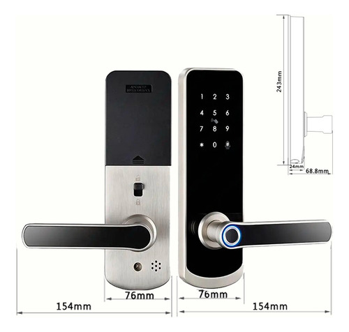 Cerradura Digital Mklock Mka230 Negro/plata Empotrable