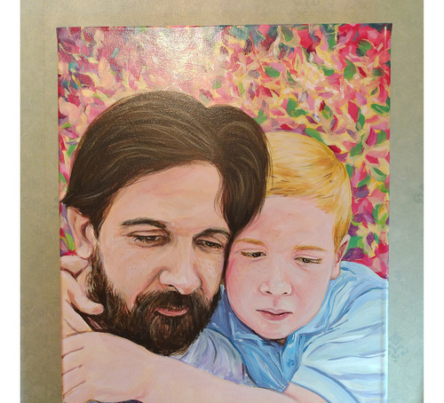 Retratos Personalizados Pinturas Sobre Lienzo Por Encargo