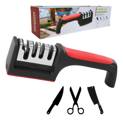 Afilador De Cuchillos Tijeras Premium 4 En 1 Acero Ceramica Filoshark Shark400