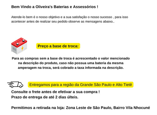 Bateria Acdelco Ads60dd - A Base De Troca Zona Sul