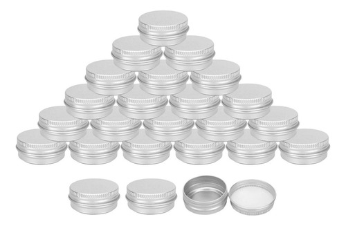 24x Tarros De Hojalata Portátiles De Aluminio Con Tapas