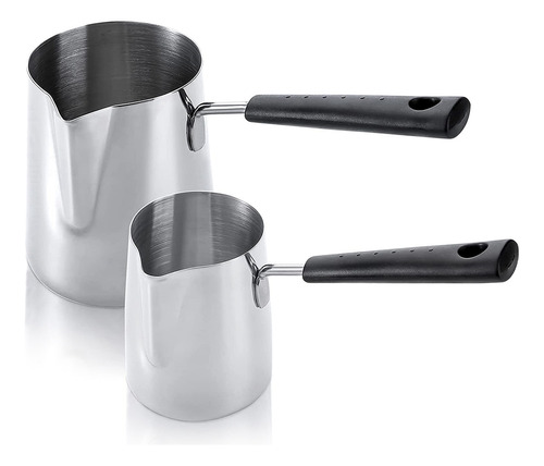 Set De 2 Cafeteras Con Forma De Cafetera Para Calentar Salsa