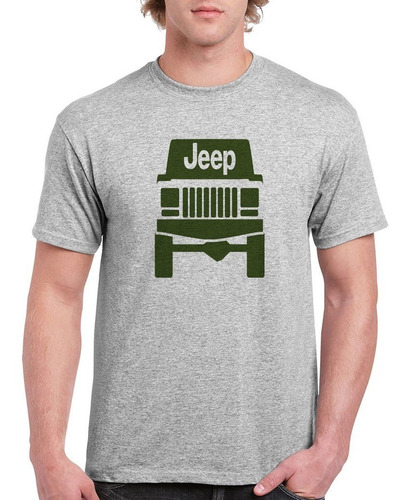 Jeep Willis - Remera (gris Y Blanca)