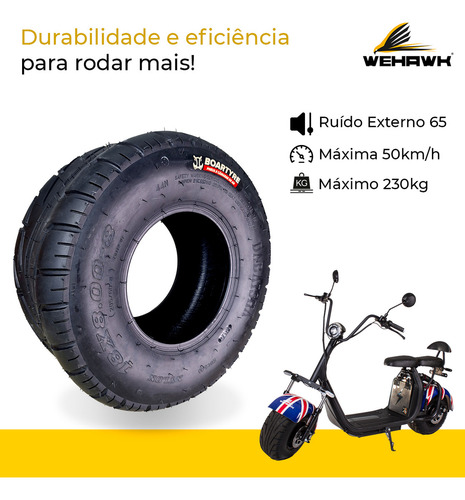 Pneu 205/60 Aro 8 para Scooter Elétrica Original WeHawk Compatível Citycoco Goo Elétricos Shineray