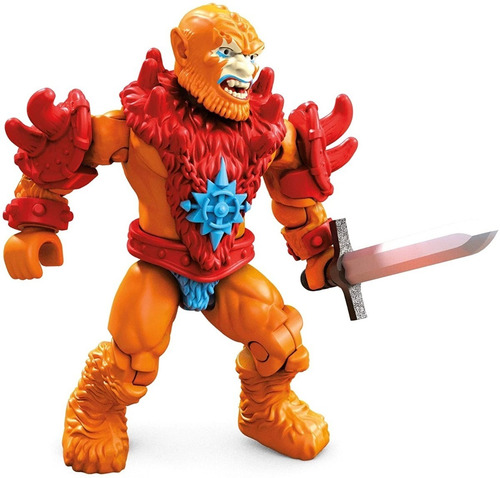 Bonecos Mega Construx Heroes He-man Vs. Homem-fera - 5 Cm