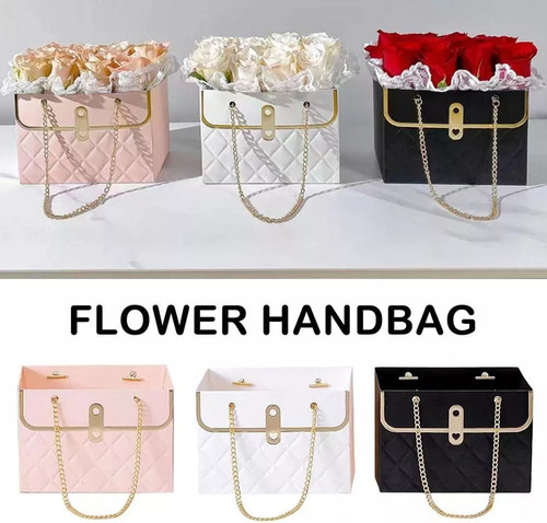 Bolsa De Regalo Rectangular Con Forma De Caja De Flores, 8 P