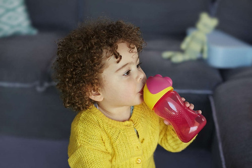 Imagen 3 de 3 de Vaso Con Sorbito Antivuelco 300ml Para Nena Avent Scf798/02