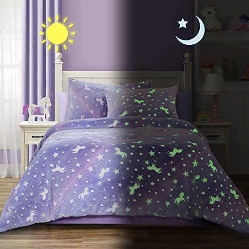 Juego De Cama Luminoso Hombys 7 Piezas, Tamaño Completo,