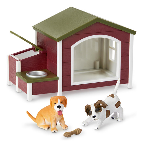 Set De Juego Toy Dog House Terra De Battat Con 5 Figuras De