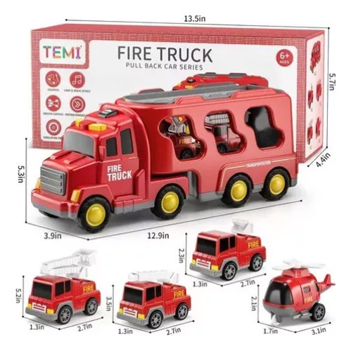 Juguetes Para Camiones De Bomberos 5 En 1 G