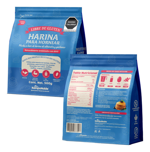 Harina Para Hornear Almendra & Garbanzo Endulzada Con Dátil