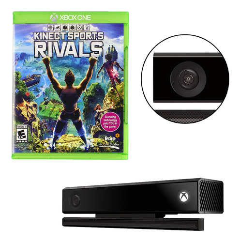 Kinect P/ Xbox One + Jogo Kinect Sports Rivals  (Recondicionado)